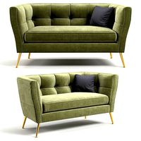 Kare Sofa Rimini Green 2-Seater 160cm