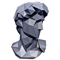 Head of Michelangelo David Low Poly
