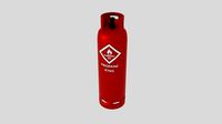 Lowploy Gas Bottle - Low Poly PBR