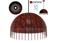 Lamp Croco 95 Gervasoni Woven Rattan Paola Navone