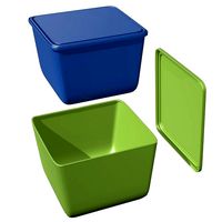 Blue and Green Food Containers