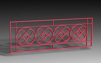 Window Grill Iron Design 10 Pack 3D Model