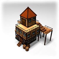 Medieval Tavern Low Poly