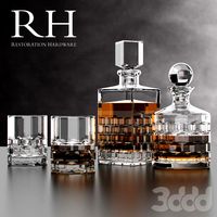 Restoration Hardware Madison Cut Crystal Set