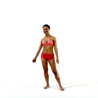 Standing Woman with a Bikini and Camera SWom0306-HD2-O01P01-S