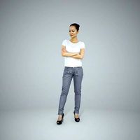 Standing Business Woman with Black Heels BWom0302-HD2-O01P01-S