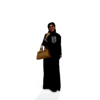 Smiling Arabic Woman with Brown Handbag ArWom0005-HD2-O01P02-S