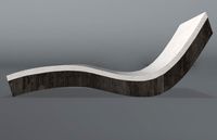 Wooden sunbed Set 3D Model