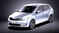 Skoda Rapid Spaceback 2017 VRAY