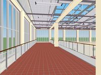 NBA indoor basketball court waiting audience model 2