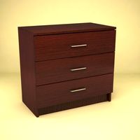 Wooden Cabinet 3D model 3D Model