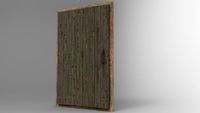 Download free Old wooden door 3D Model