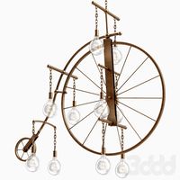 1stdibs Large Brass Bicycle Chandelier