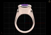 High Jewellery Organic Emerald Ring 3D Model
