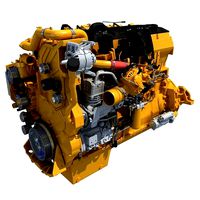Yellow Truck Engine Cat