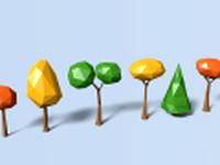 Low poly tree 3D Model
