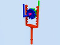 Simple Gears Mecanizm 3D Model