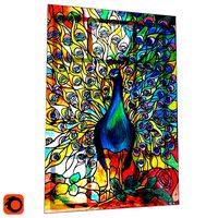 Glass Peacock / Витраж Павлин
