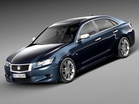 Generic Average Luxury Sedan 2015 3D Model
