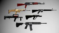 Low Poly Game Ready Rifles Pack