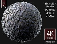 3D Scanned Seamless Cobblestone Stree