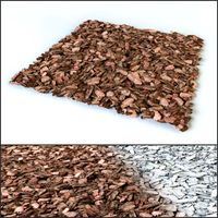 Mulch of pine bark 3D Model