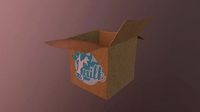 Cardboard box with logo