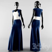 Costume triple: maxi skirt, top, vest
