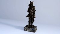 Gallic barbarian warrior statue
