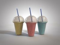 Milk smoothies low poly