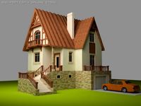 two-storeyed house 3D Model
