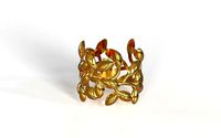 olive leaf band ring | 3D