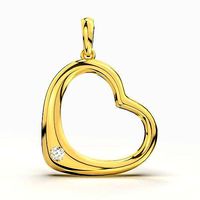 HEART DIAMOND PENDANT | 3D