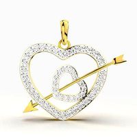 ARROW HEART DIAMOND PENDANT | 3D