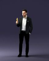 man with award 0524 3d print ready | 3D