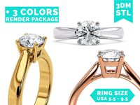 R 0152 - Classic ring | 3D