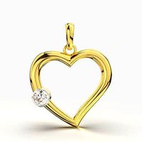 Diamond Heart Pendant | 3D