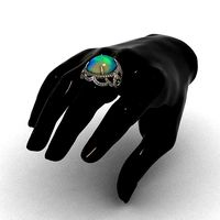 Diamond and Piruz Ring 3D print model 3D print model | 3D