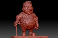 Funny oldman cartoon character | 3D