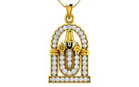 008 The Balaji - Religious gold pendant | 3D