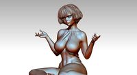 Beautiful Woman figure N 0007  sit poses 3Dprint 3D model  | 3D