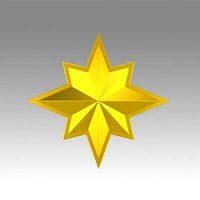 Captain Marvel emblem | 3D