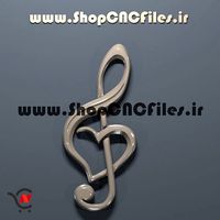 heart shaped treble clef pendant 3d model | 3D