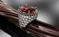 Ring With Diamonds Oval | 3D