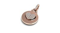 Heart locket diamond pendant | 3D