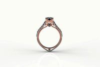 Bi-Tone Solitaire in 3 different parts with Milgrain | 3D