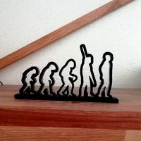 Hominid evolution chain of videogame Ancestors | 3D