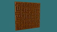 al ikhlas kufi calligraphy wall decor stl model for cnc | 3D