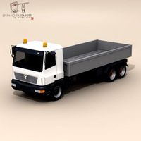 Truck low boards deck 3D Model