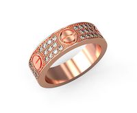 Cartier love ring with ring size 17mm | 3D